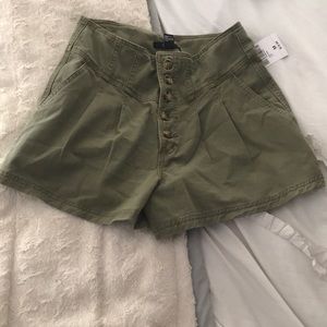 Woven olive forever 21 shorts